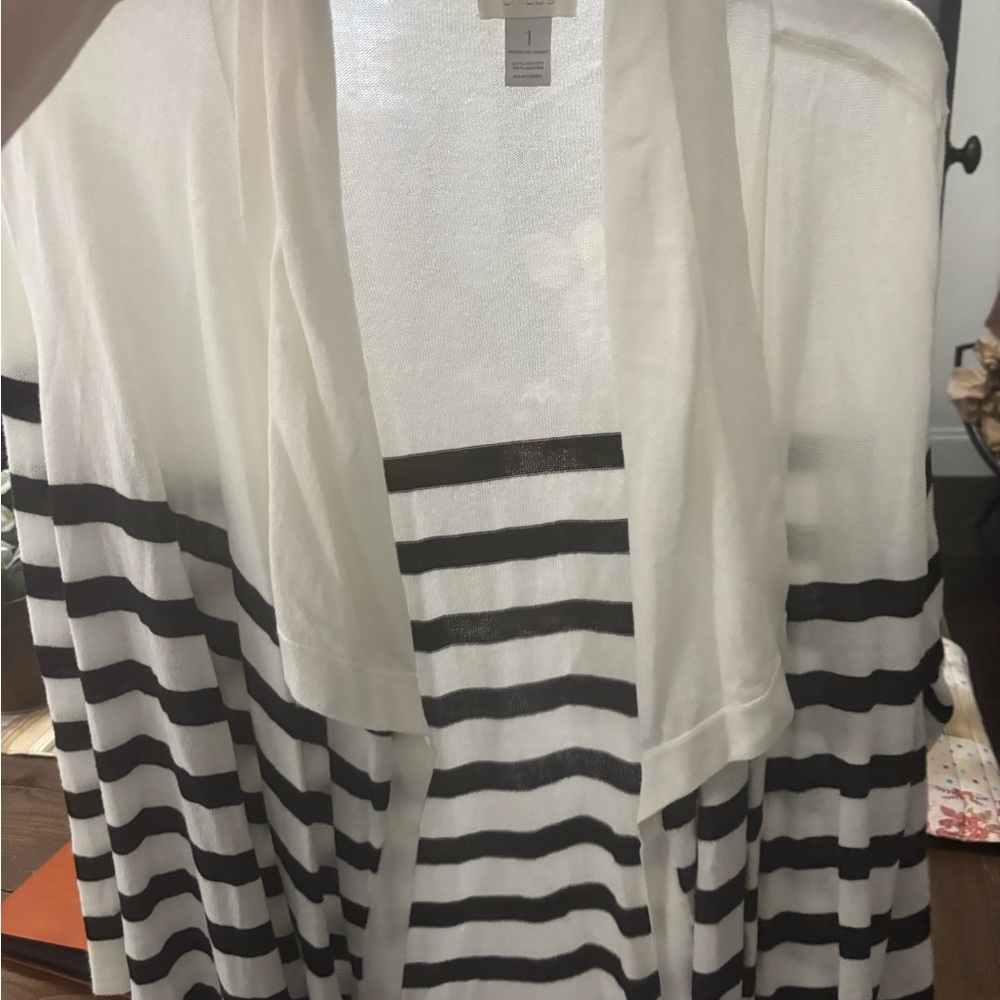 Striped Black and White Cardigan